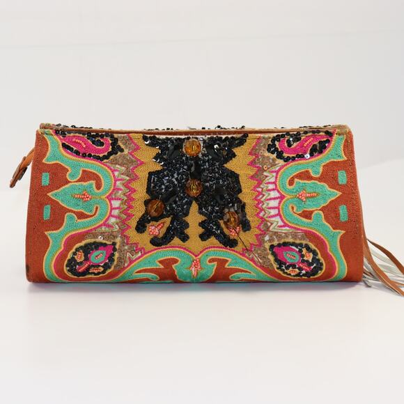 Mary Frances Beaded Embroidered Clutch – Missing Beads, Fair Condition - Picture 1 of 6